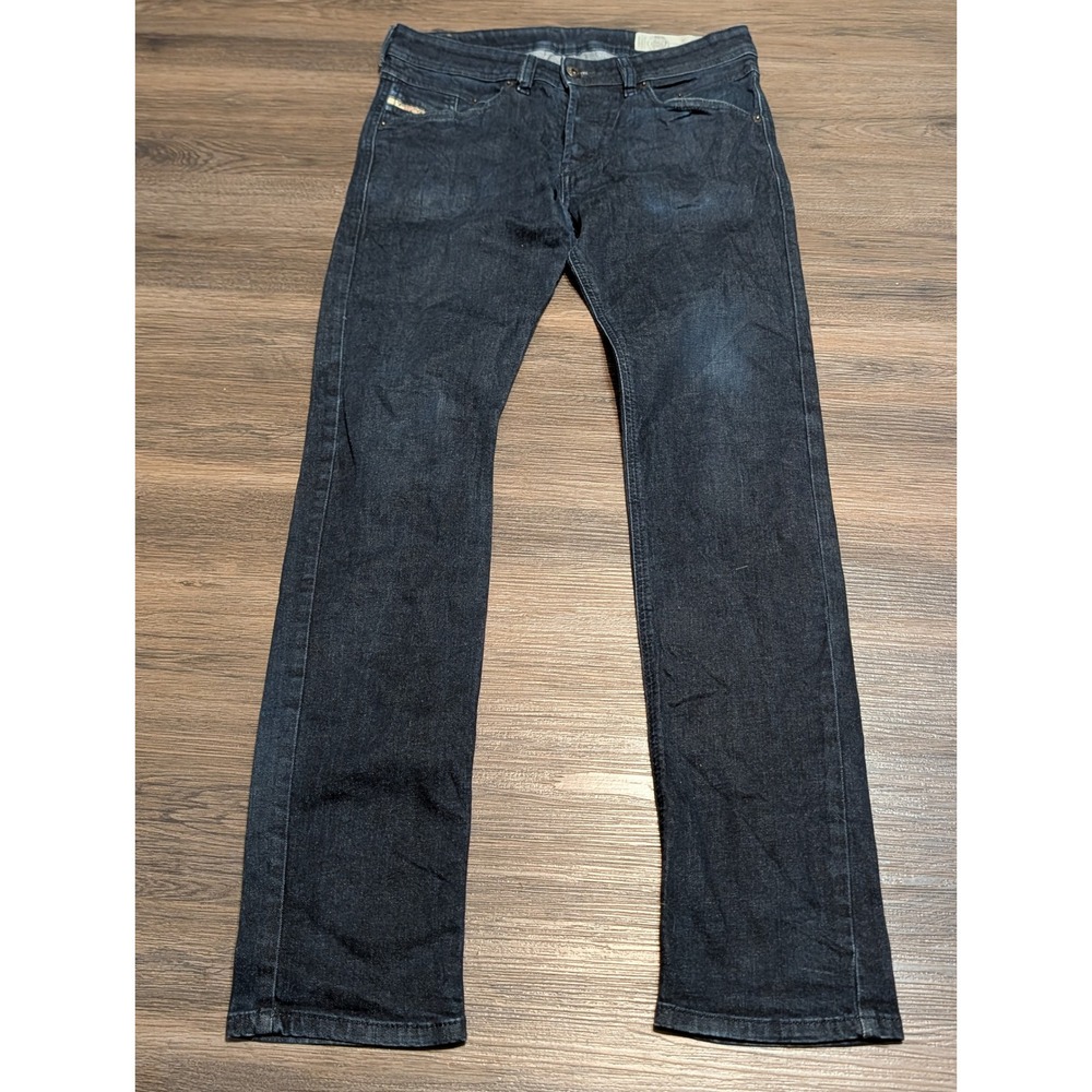 Diesel Belther-Reci Regular Slim Tapered Jeans Dark Wash 084IT Stretch 29x32